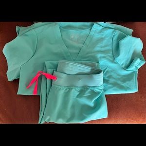 Figs scrubs Neon Blue